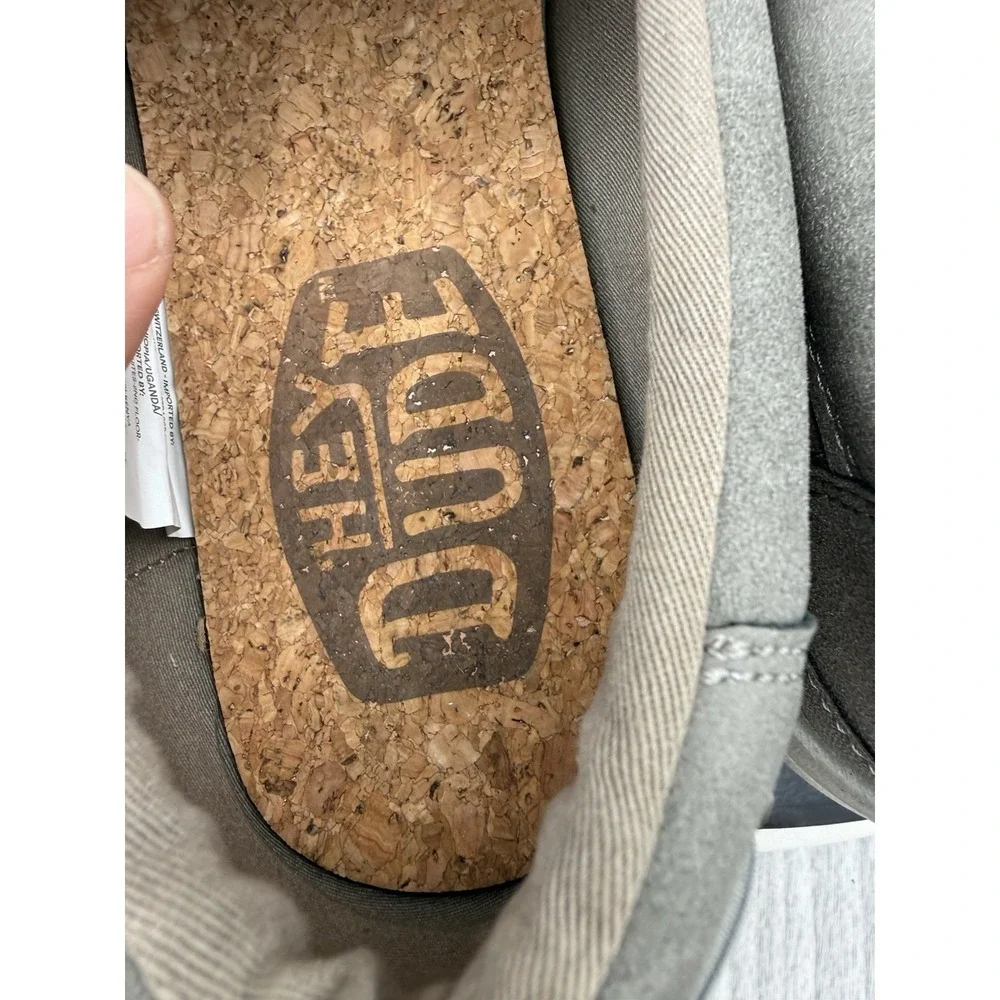 Hey Dude Welsh Grip Mens Size 12 Armadillo Gray Suede Casual Slip On Shoes NEW